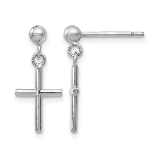Cross Post Drop Earrings