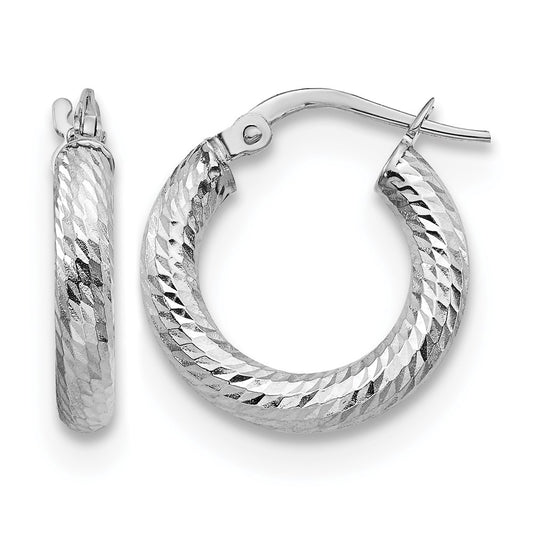 3x10 D/C Round Hoop Earrings