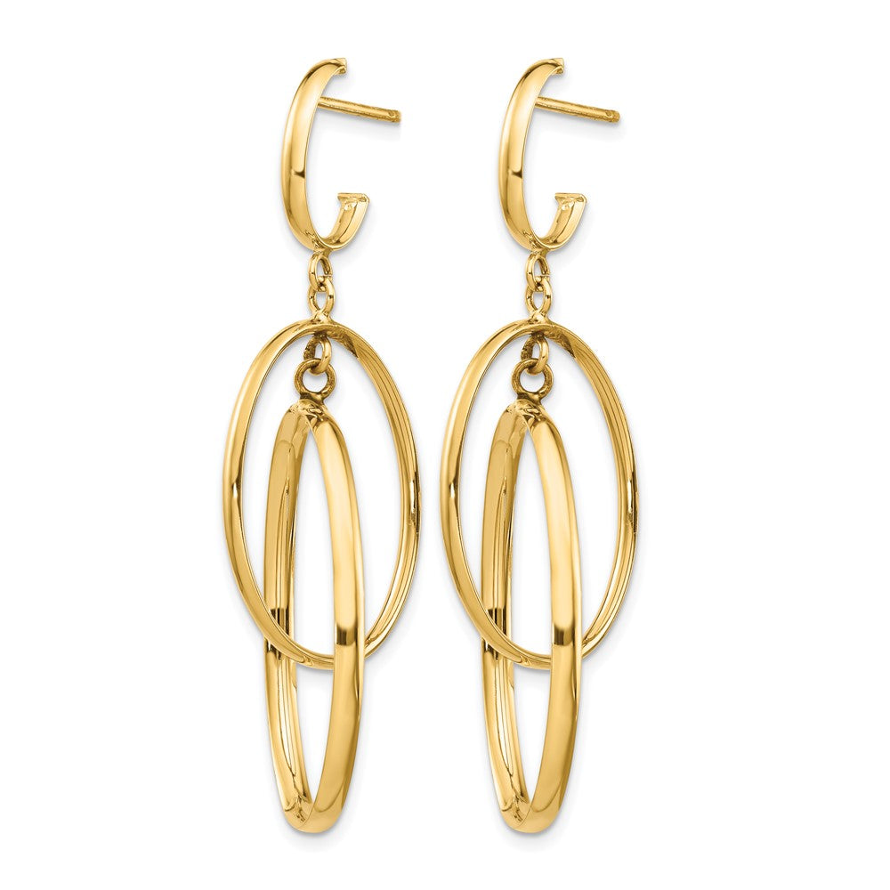 Polished Post Dangle Earrings - 18mm