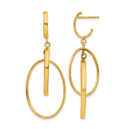 Polished Post Dangle Earrings - 18mm