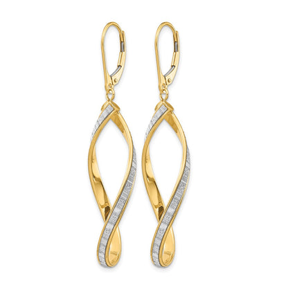 Glimmer Infused Twisted Leverback Earrings