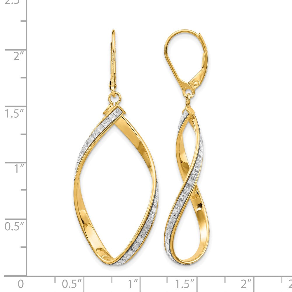 Glimmer Infused Twisted Leverback Earrings