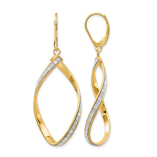 Glimmer Infused Twisted Leverback Earrings