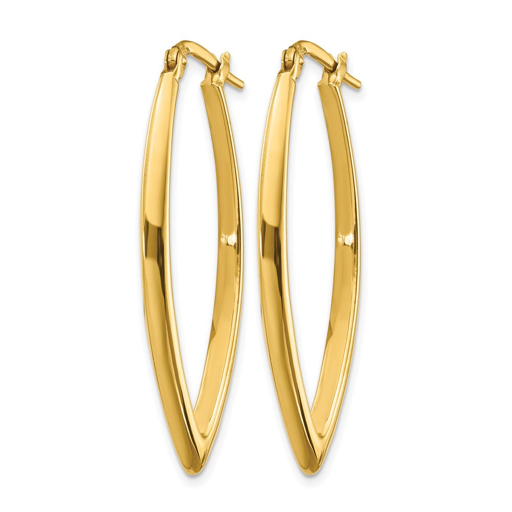 Polished Fancy Hoop Earrings - 3.24g
