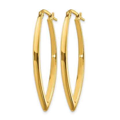 Polished Fancy Hoop Earrings - 3.24g