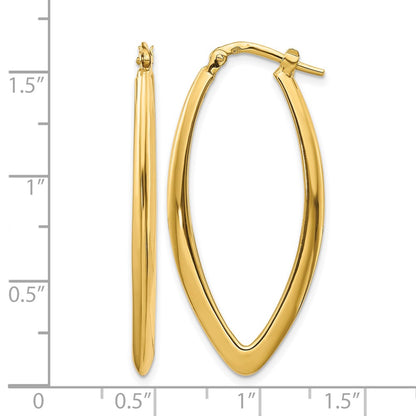 Polished Fancy Hoop Earrings - 3.24g
