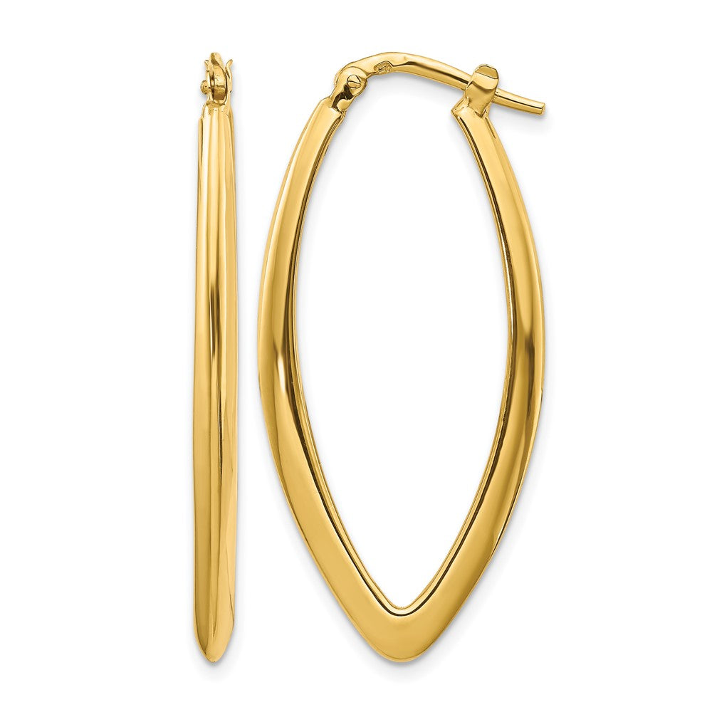 Polished Fancy Hoop Earrings - 3.24g