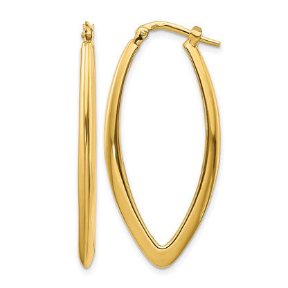 Polished Fancy Hoop Earrings - 3.24g