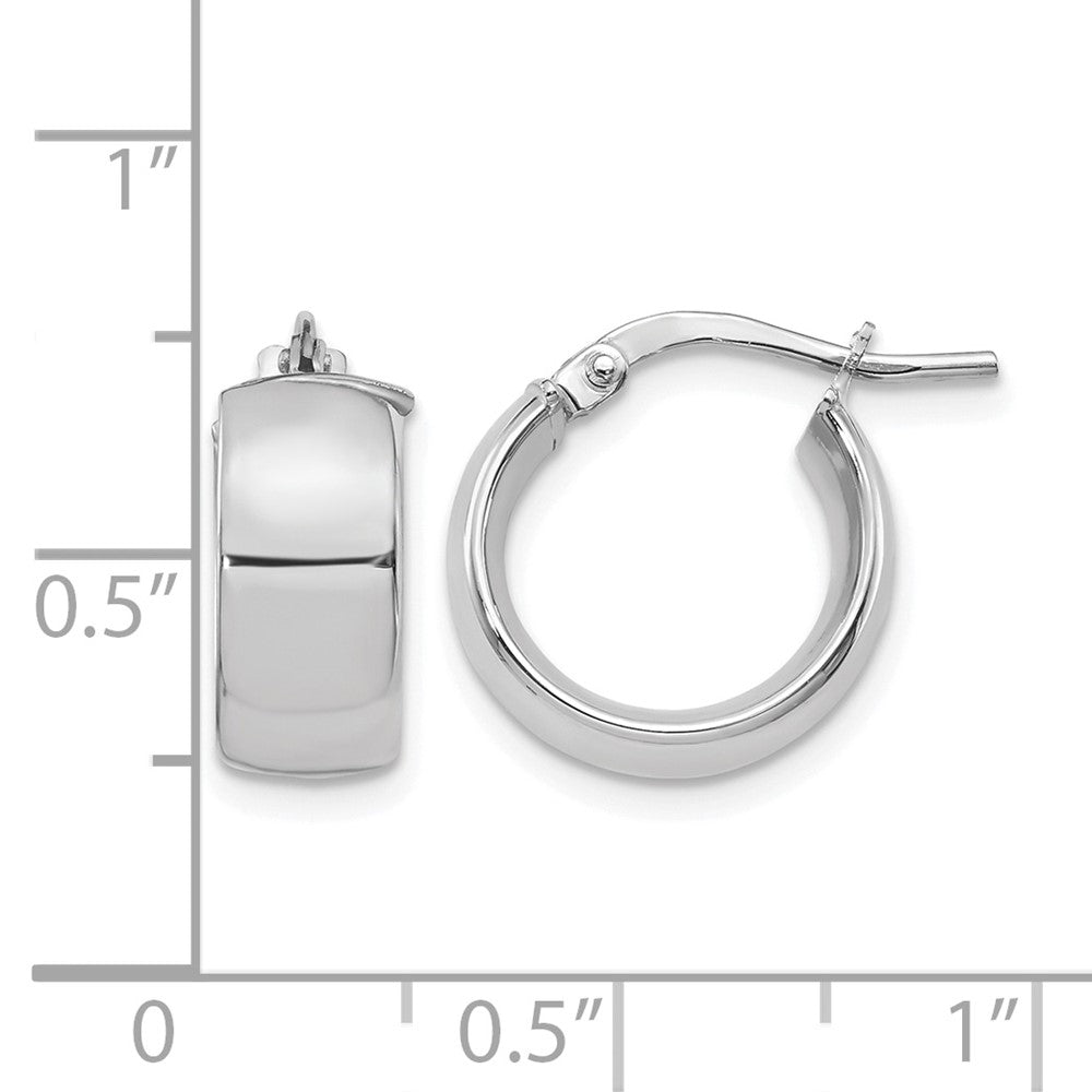 6mm High Polished Hoop Earrings - 1.59-1.72g