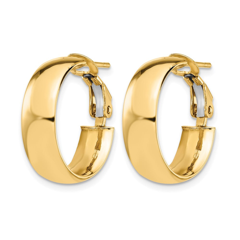 6mm Omega Back Hoop Earrings