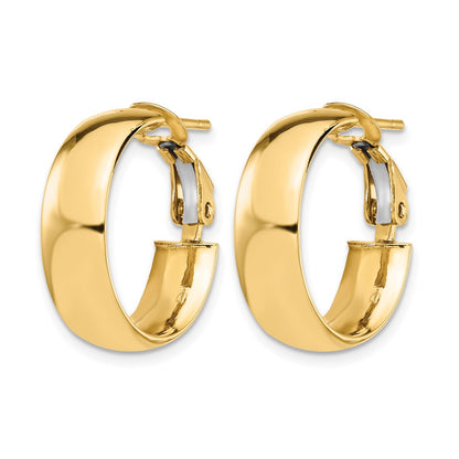 6mm Omega Back Hoop Earrings