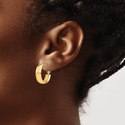 6mm Omega Back Hoop Earrings