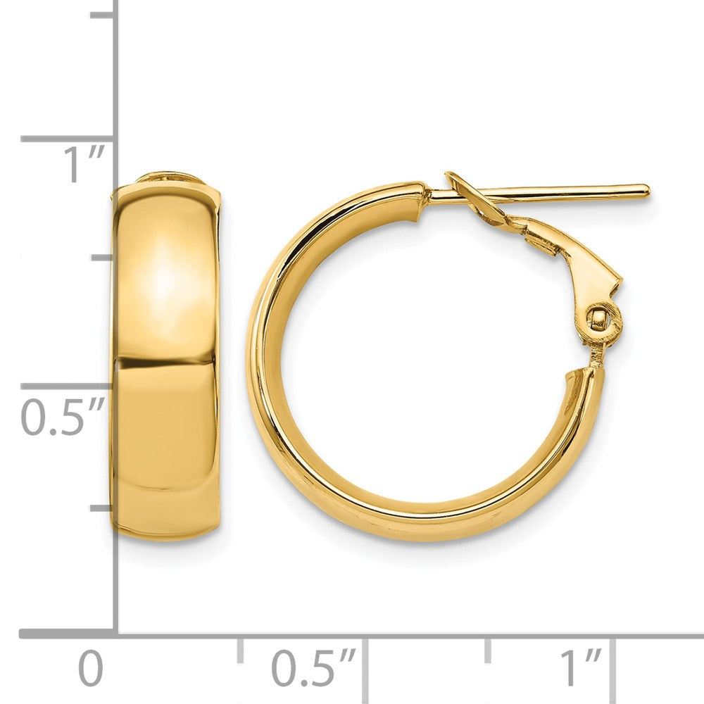 6mm Omega Back Hoop Earrings