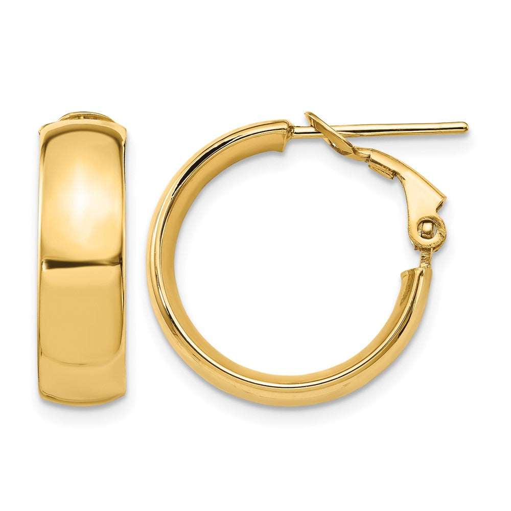 6mm Omega Back Hoop Earrings