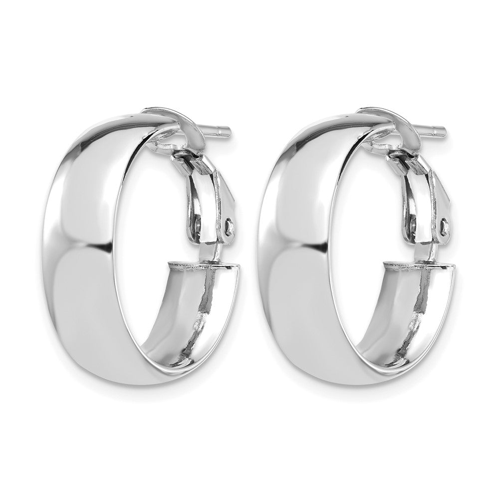 6mm Omega Back Hoop Earrings