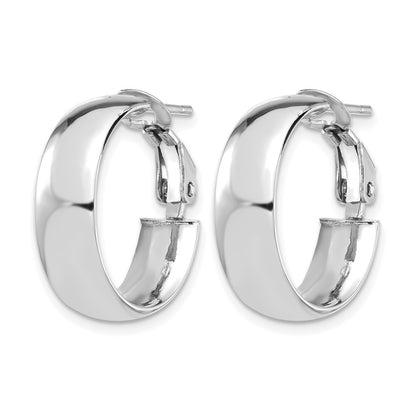 6mm Omega Back Hoop Earrings