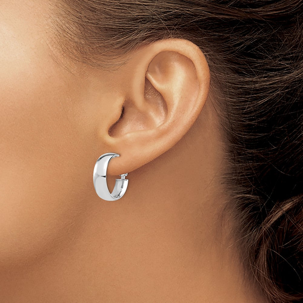 6mm Omega Back Hoop Earrings