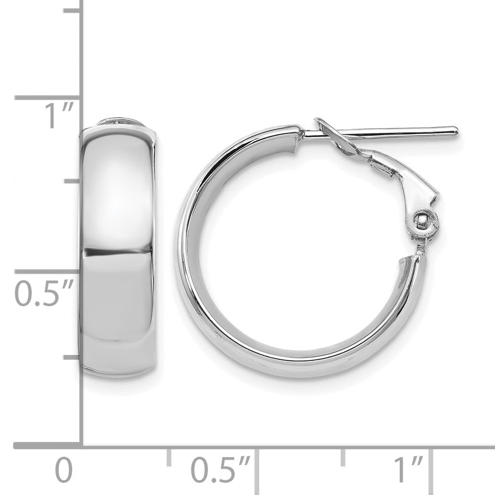 6mm Omega Back Hoop Earrings
