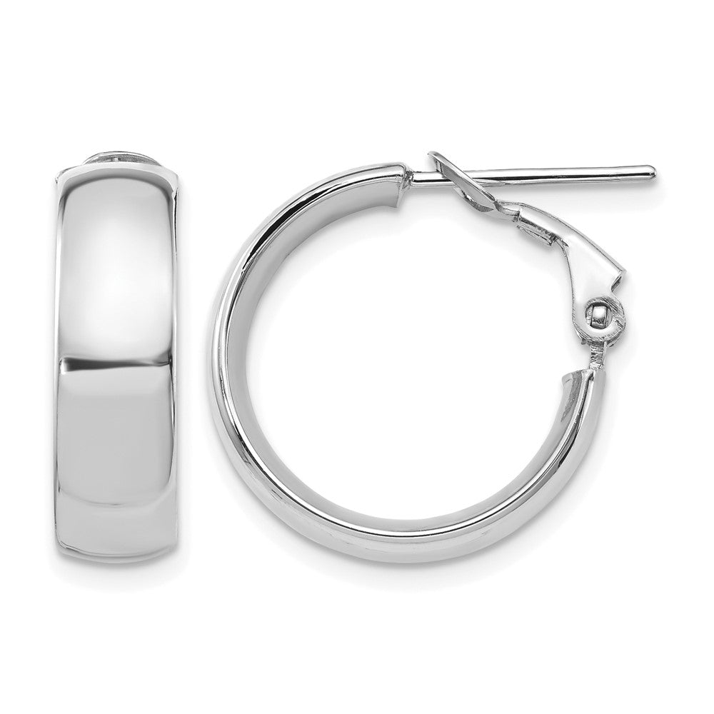 6mm Omega Back Hoop Earrings