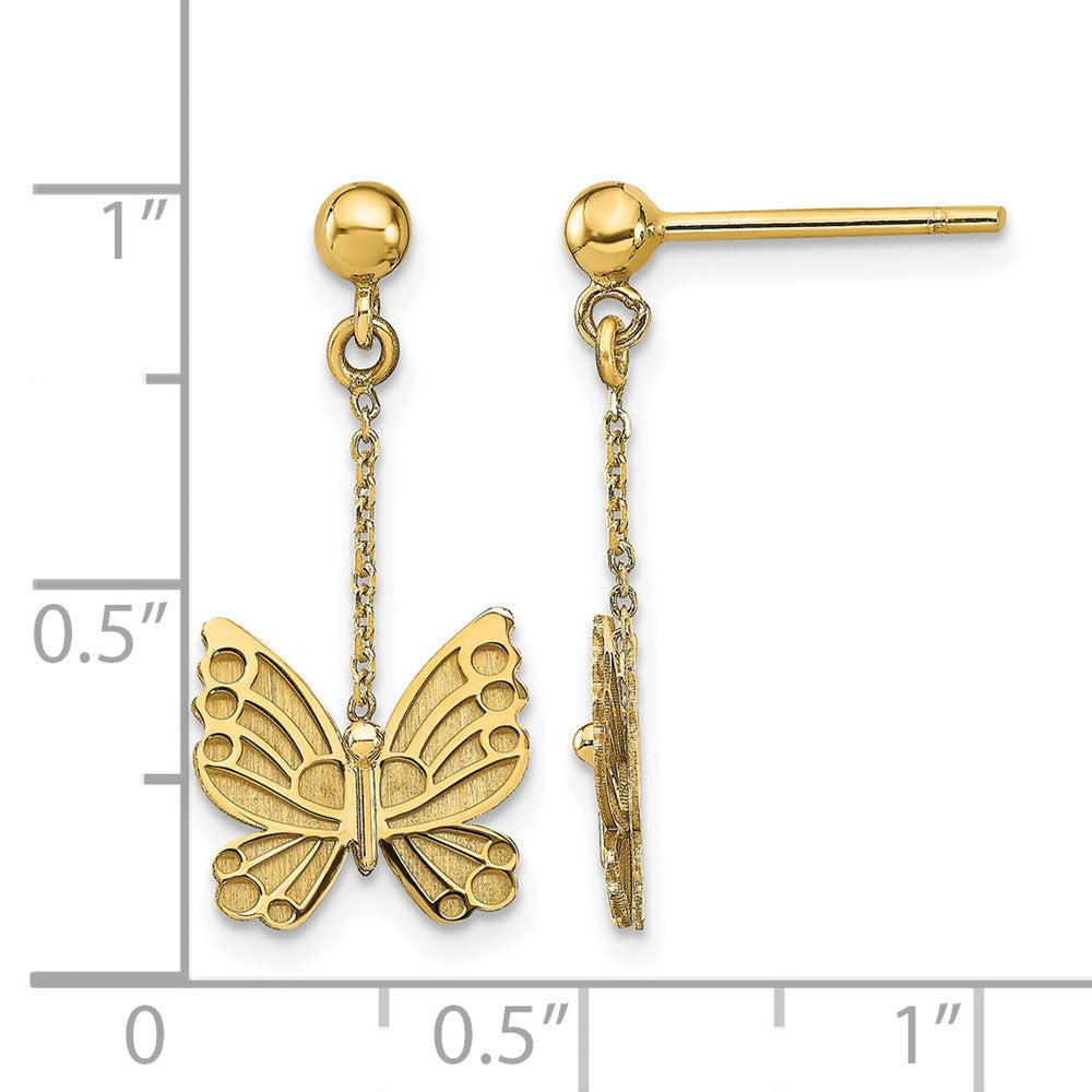 Polished and Brushed Butterfly Earrings