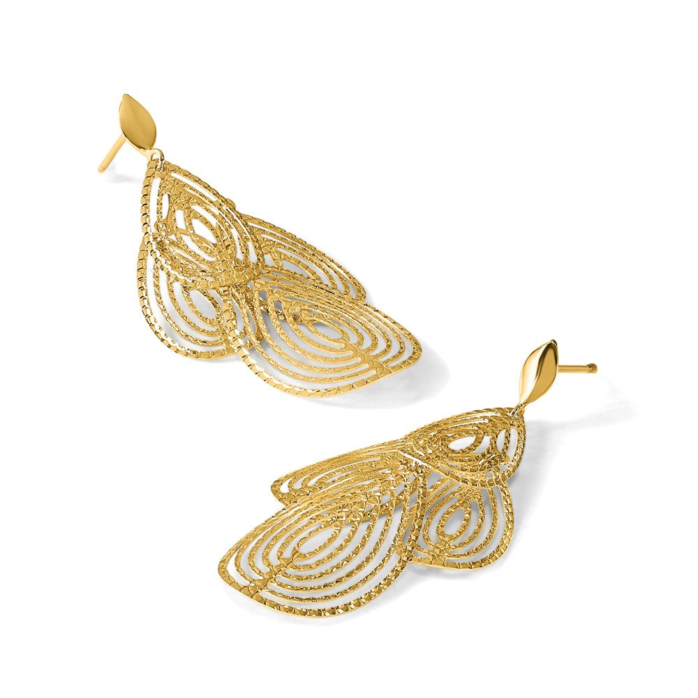 Polished D/C Post Dangle Earrings - 4.63g