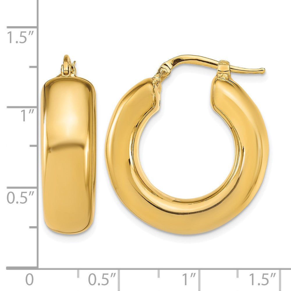 Polished Hoop Earrings - 8mm