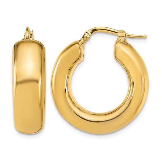 Polished Hoop Earrings - 8mm