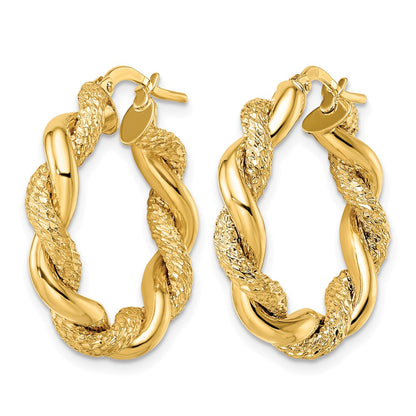 D/C Twisted Hoop Earrings
