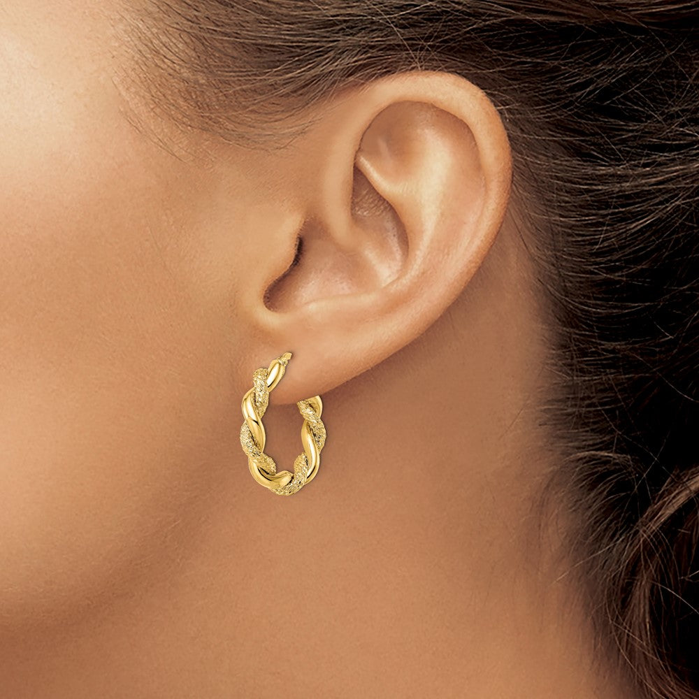 D/C Twisted Hoop Earrings