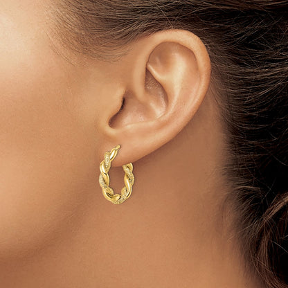 D/C Twisted Hoop Earrings