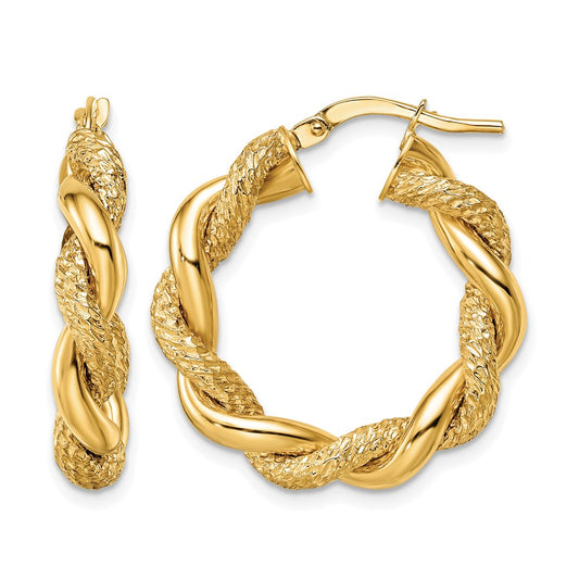D/C Twisted Hoop Earrings