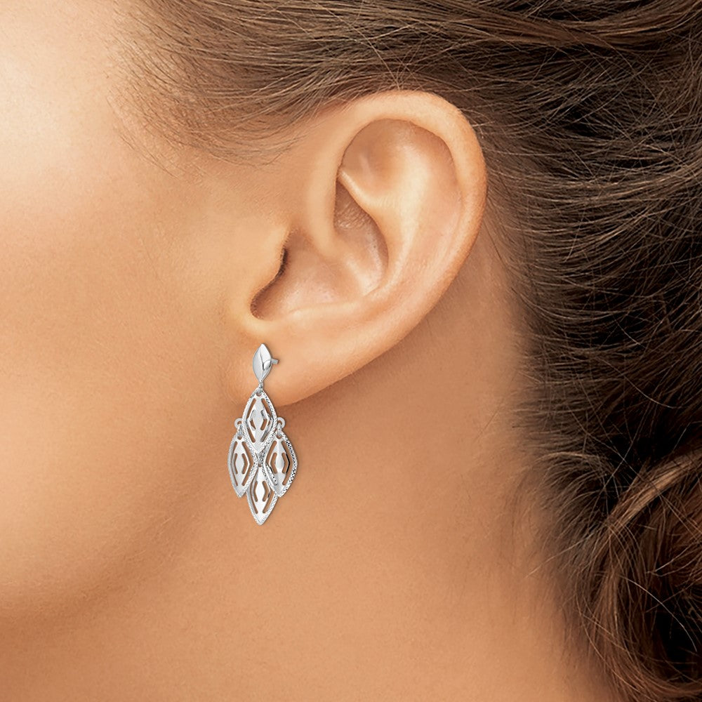 Polished D/C Post Dangle Chandelier Earrings