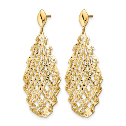 Polished D/C Post Dangle Earrings - 4.16g