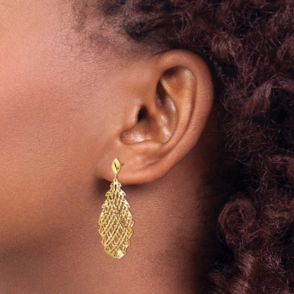 Polished D/C Post Dangle Earrings - 4.16g