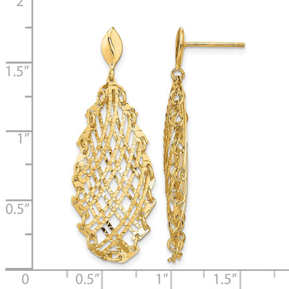 Polished D/C Post Dangle Earrings - 4.16g