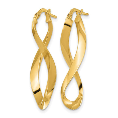 Polished Left and Right Eternity Hoop Earrings