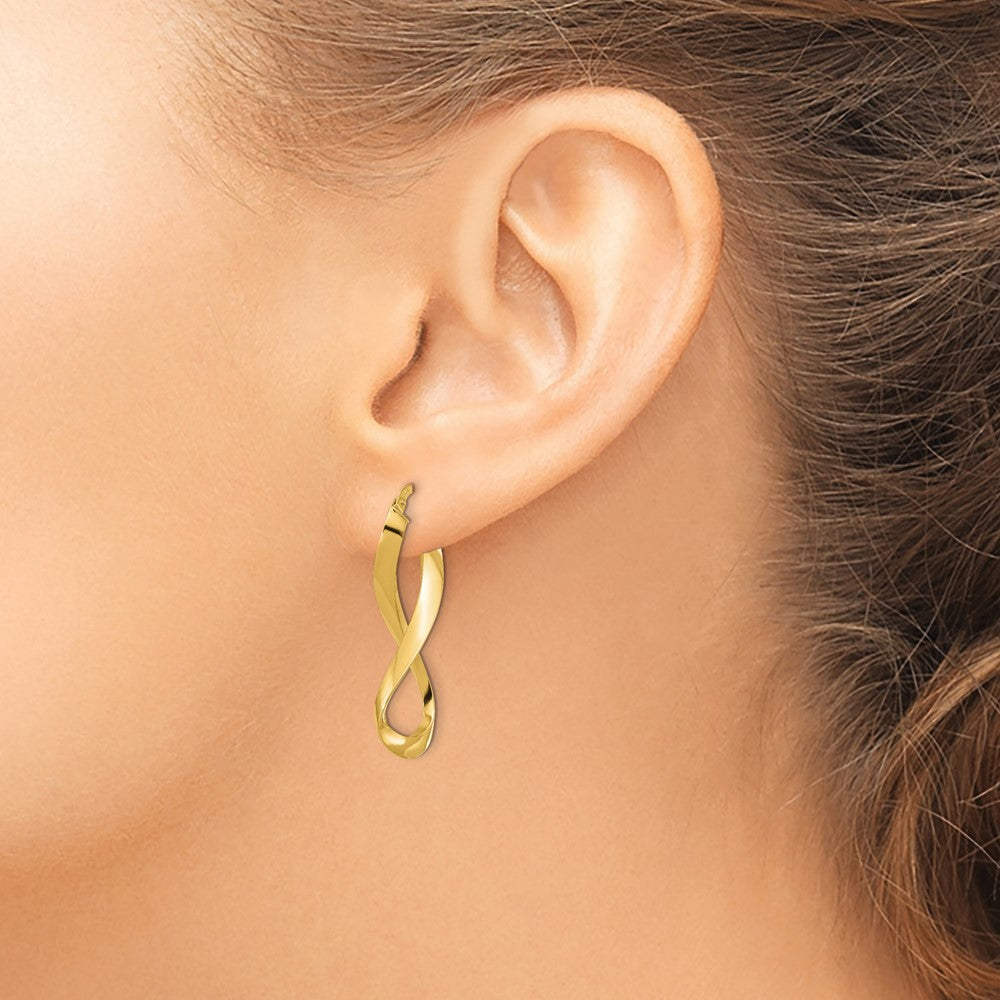 Polished Left and Right Eternity Hoop Earrings