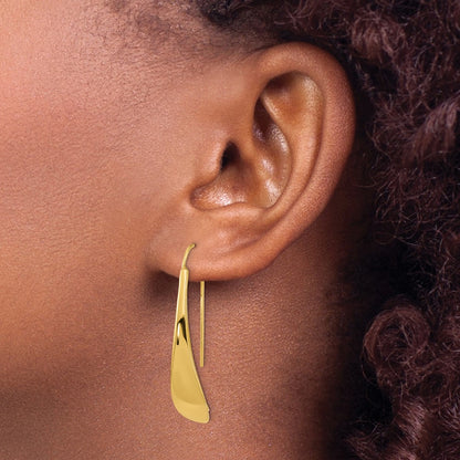 Polished Threader Earrings - 6.72mm
