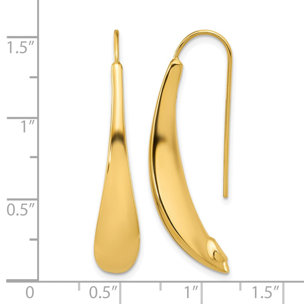 Polished Threader Earrings - 6.72mm