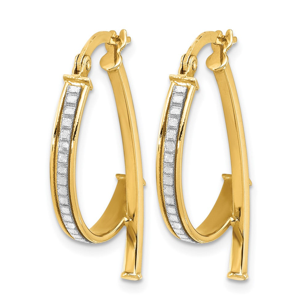 Polished Glitter Infused Hoop Earrings