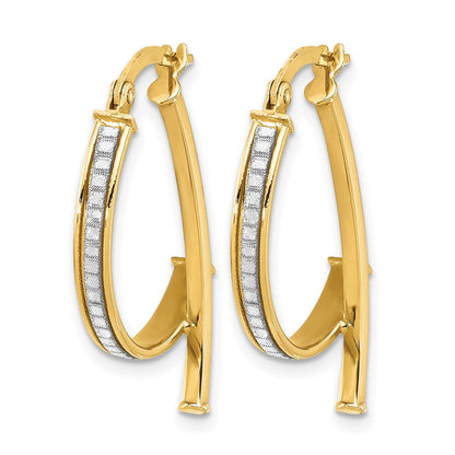 Polished Glitter Infused Hoop Earrings