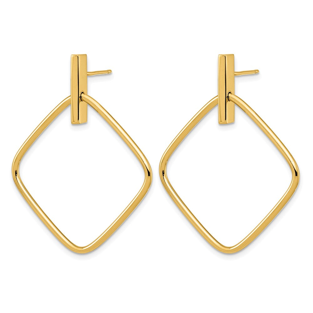 Polished Square Post Dangle Earrings