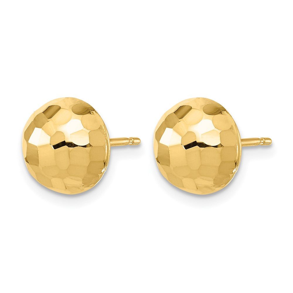 Polished D/C 10mm Button Post Earrings