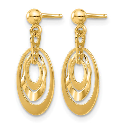 Polished Ovals Post Dangle Earrings