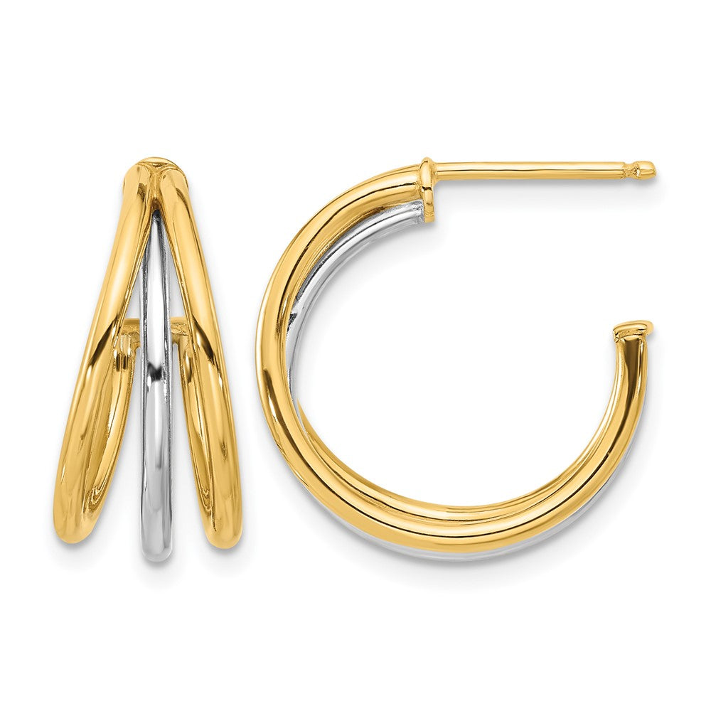 Polished Hoop Post Earrings