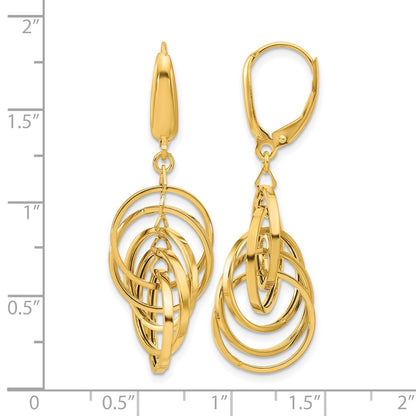 Polished Circles Dangle Earrings