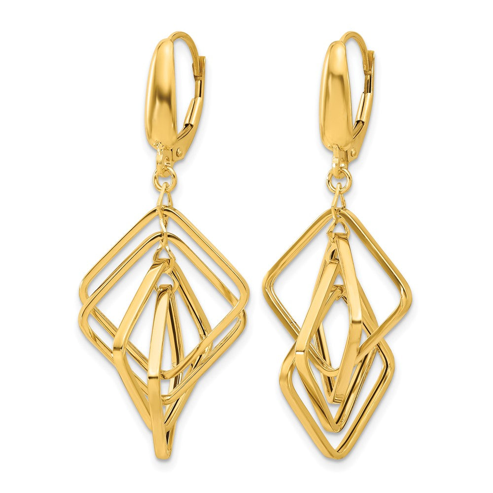 Polished Squares Dangle Earrings