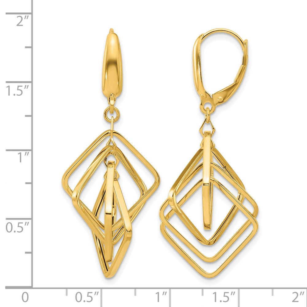 Polished Squares Dangle Earrings