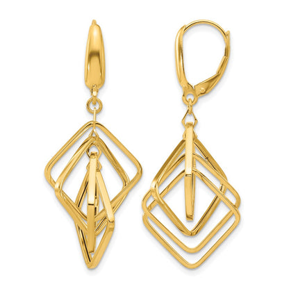 Polished Squares Dangle Earrings