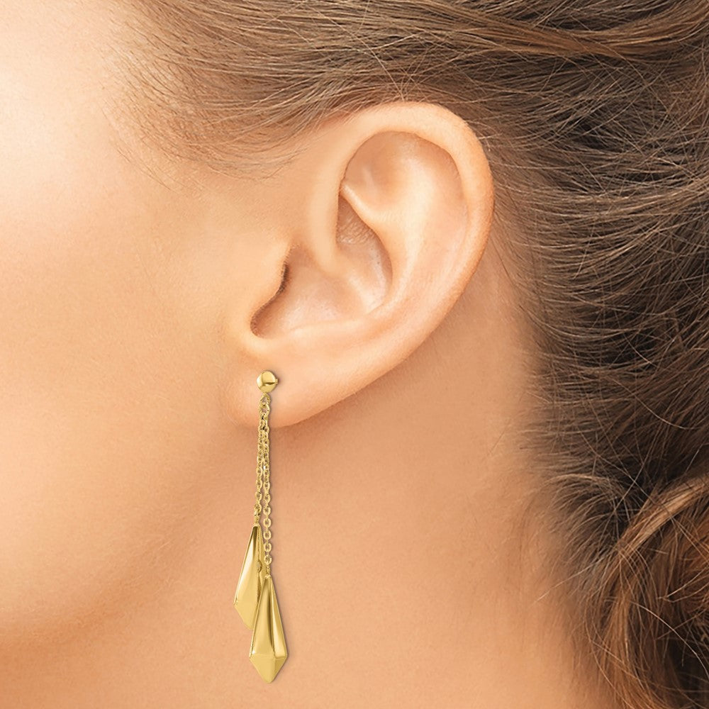 Polished Post Dangle Earrings - 10.5mm
